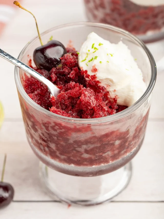 Cherry Granita w/ Mascarpone Cream. Refreshing Italian style shaved ice made w/ fresh cherries, & paired w/ a creamy mascarpone topping. It’s sweet, little tart, refreshing & creamy all at once! No shaved ice machine is needed. All you have to do is to scrape the fruit liquid with a fork every once a while. That’ll prevent the liquid turning into a giant black of ice. You’ll get these flavorful tiny ice flakes at the end. 🍒🧊🍧

Recipe link in profile ⬆️ #ontheblog #TheMissingLokness

https://www.themissinglokness.com/2025/06/26/cherry-granita-with-mascarpone-cream/