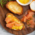 Smoked Salmon and Scrambled Eggs Croissants | Filling & tasty breakfast that is easy & quick for your busy mornings! #smokedsalmon #egg #croissant #dill #sourcream #sandwich #easy #breakfastsandwich #breakfast #breakfastrecipe | The Missing Lokness